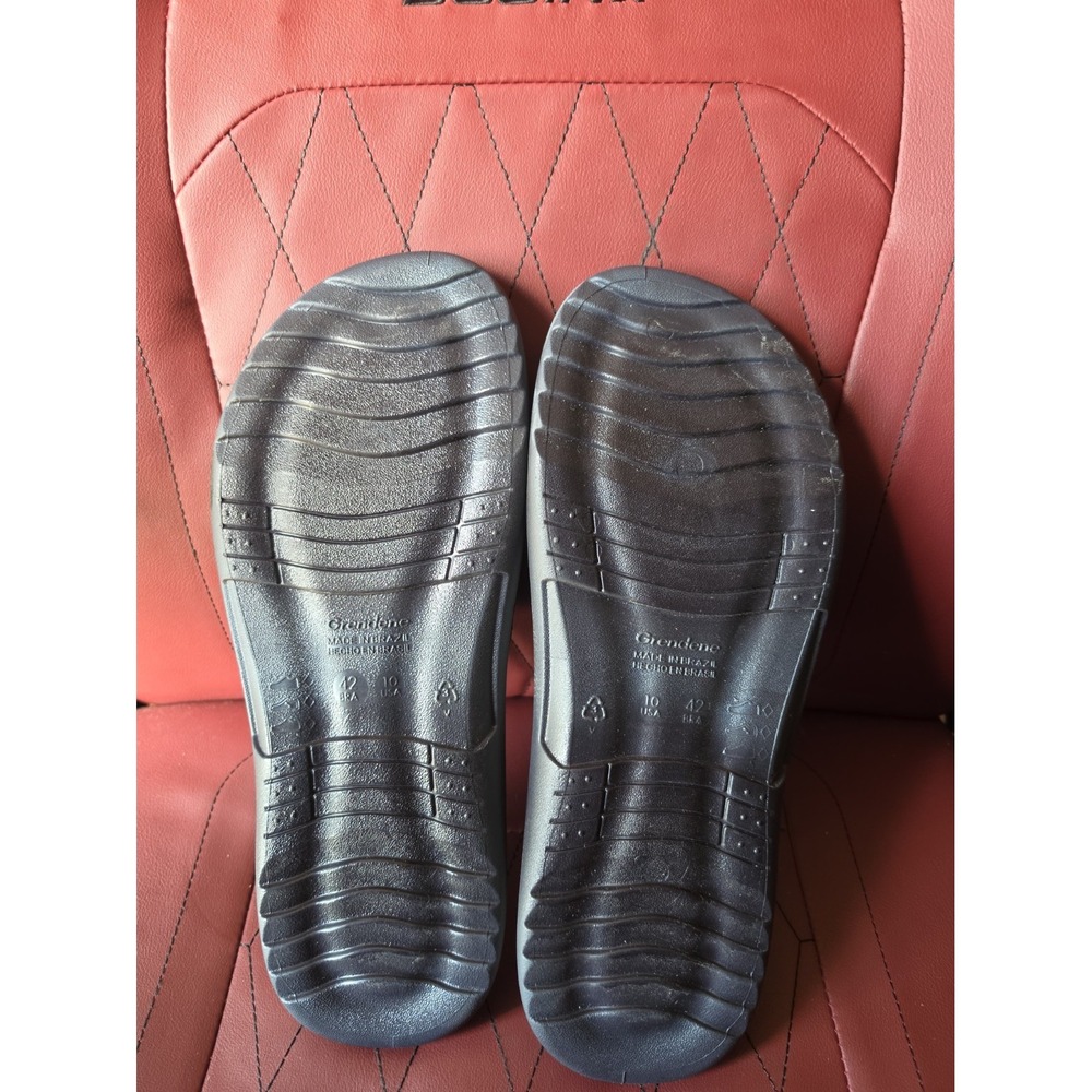 George Mens Premium Comfort Flip Flops Brown Size 10 - Picture 3 of 5